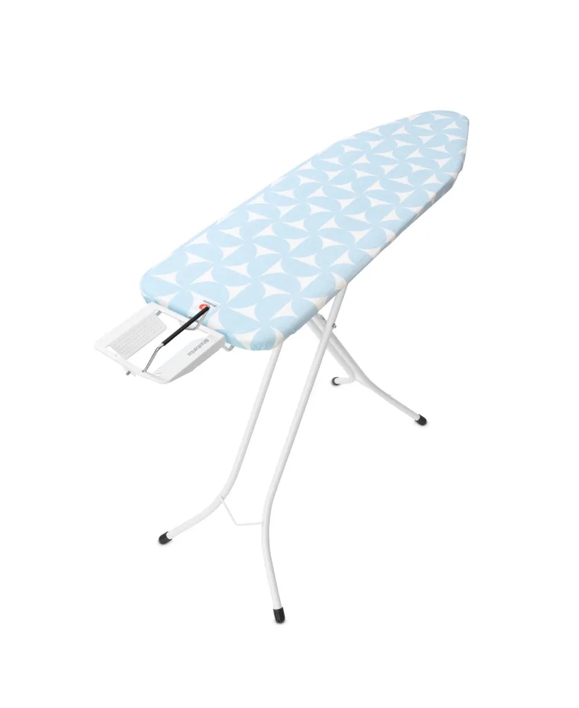 Ironing Board B, 49 x 15" 124 x 38 Centimeter with Steam Iron Rest, 0.9" 22 Milimeter and White Frame