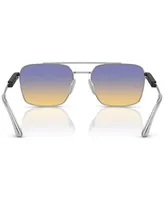 Prada Rectangular Unisex Sunglasses, Pr 67ZS - Silver