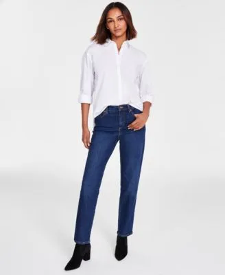 Gloria Vanderbilt Womens Amanda Shirt Classic Straight Leg Jeans