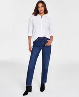 Gloria Vanderbilt Womens Amanda Shirt Classic Straight Leg Jeans