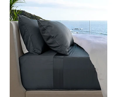 Cariloha Resort 4-Piece Sateen Sheet Set | Blue Lagoon Cal King Viscose Material Thermal-Regulating, Extra Soft Cooling Sheets