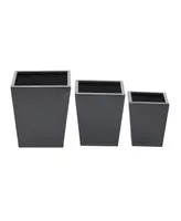 CosmoLiving Metal Indoor Outdoor Planter Set of 3