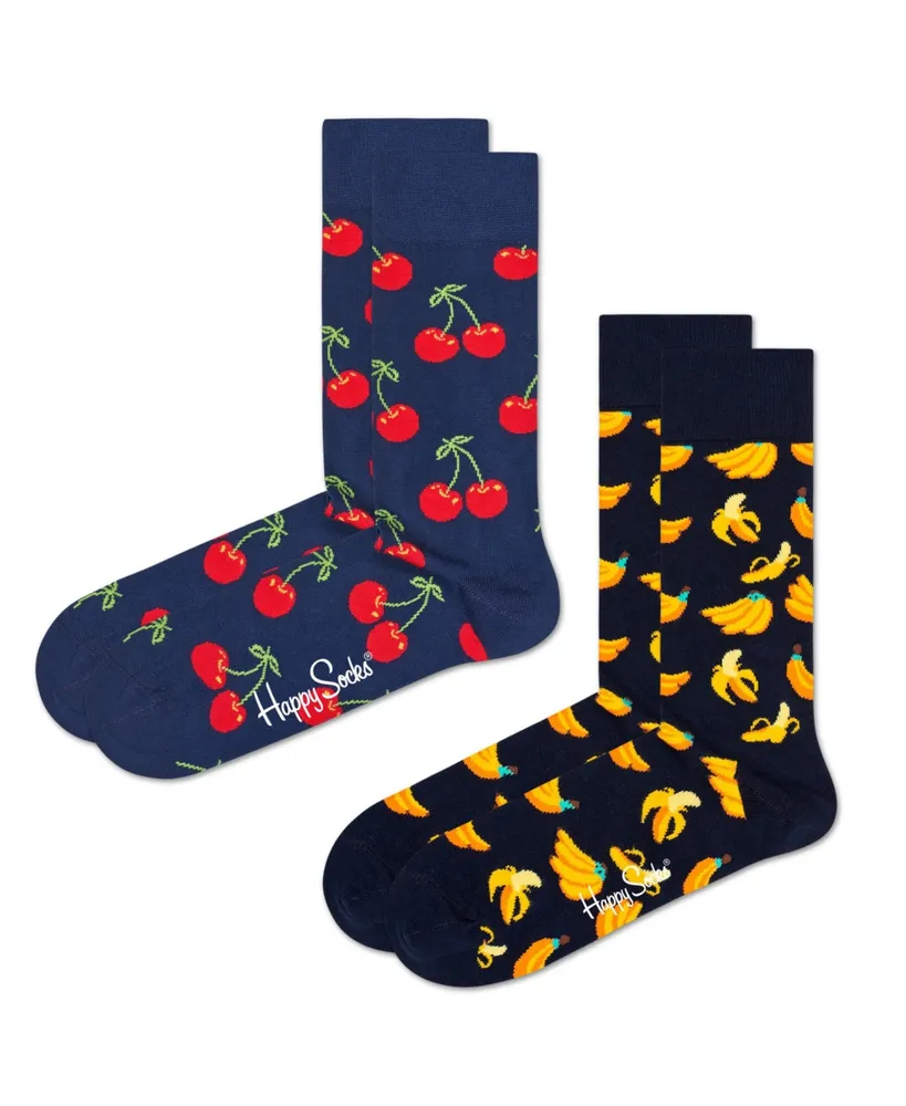 Happy Socks Classic Cherry Socks, Pack of 2