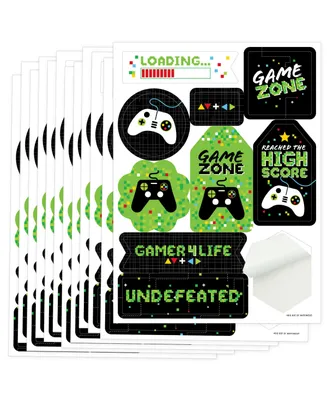 Game Zone Pixel Video Game Party Favor Sticker 12 Sheets 120 Stickers