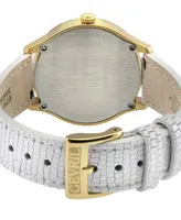 Gevril Women's Morcote Swiss Quartz White Leather Watch 36mm