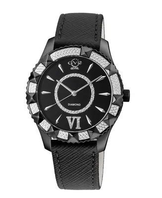 GV2 by Gevril Women's Venice Swiss Quartz Faux Leather Watch 38mm