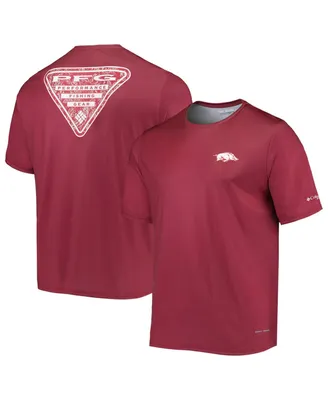 Men's Columbia Cardinal Arkansas Razorbacks Terminal Tackle Omni-Shade T-shirt