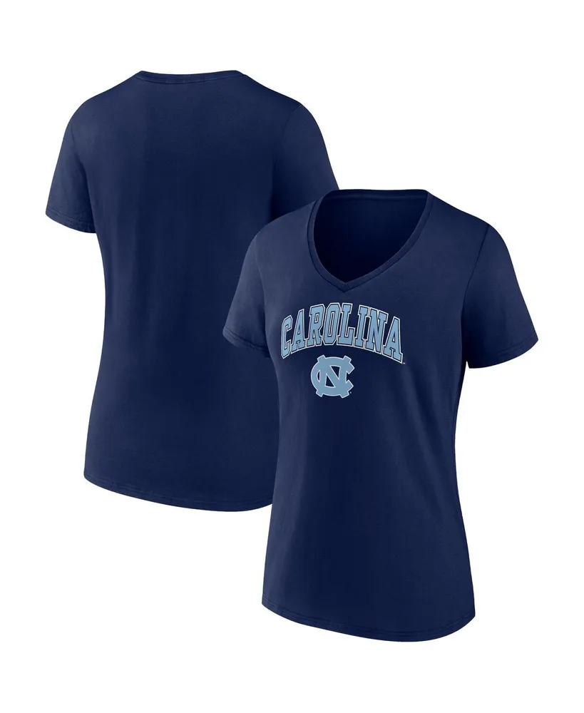 Women's Fanatics Navy North Carolina Tar Heels Evergreen Campus V-Neck T-shirt