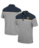 Men's Colosseum Heather Gray Notre Dame Fighting Irish Chamberlain Polo Shirt