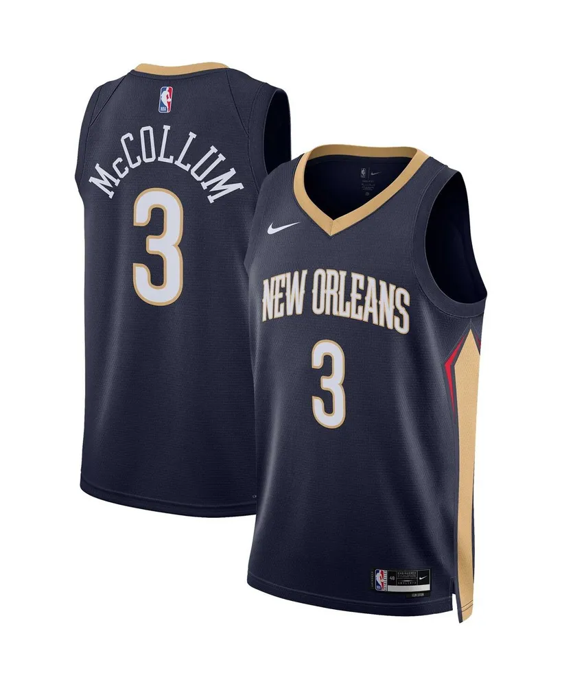 Men's and Women's Nike C.j. McCollum Navy New Orleans Pelicans Swingman Jersey - Icon Edition