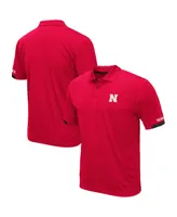 Men's Colosseum Red Nebraska Huskers Big and Tall Santry Polo Shirt