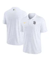 Men's Nike White San Diego Padres Authentic Collection Victory Striped Performance Polo Shirt