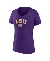 Women's Fanatics Purple Lsu Tigers Evergreen Campus V-Neck T-shirt