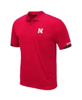 Men's Colosseum Red Nebraska Huskers Big and Tall Santry Polo Shirt