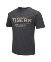 Men's Colosseum Heather Black Auburn Tigers Big and Tall Oht Military-Inspired Appreciation Playbook T-shirt