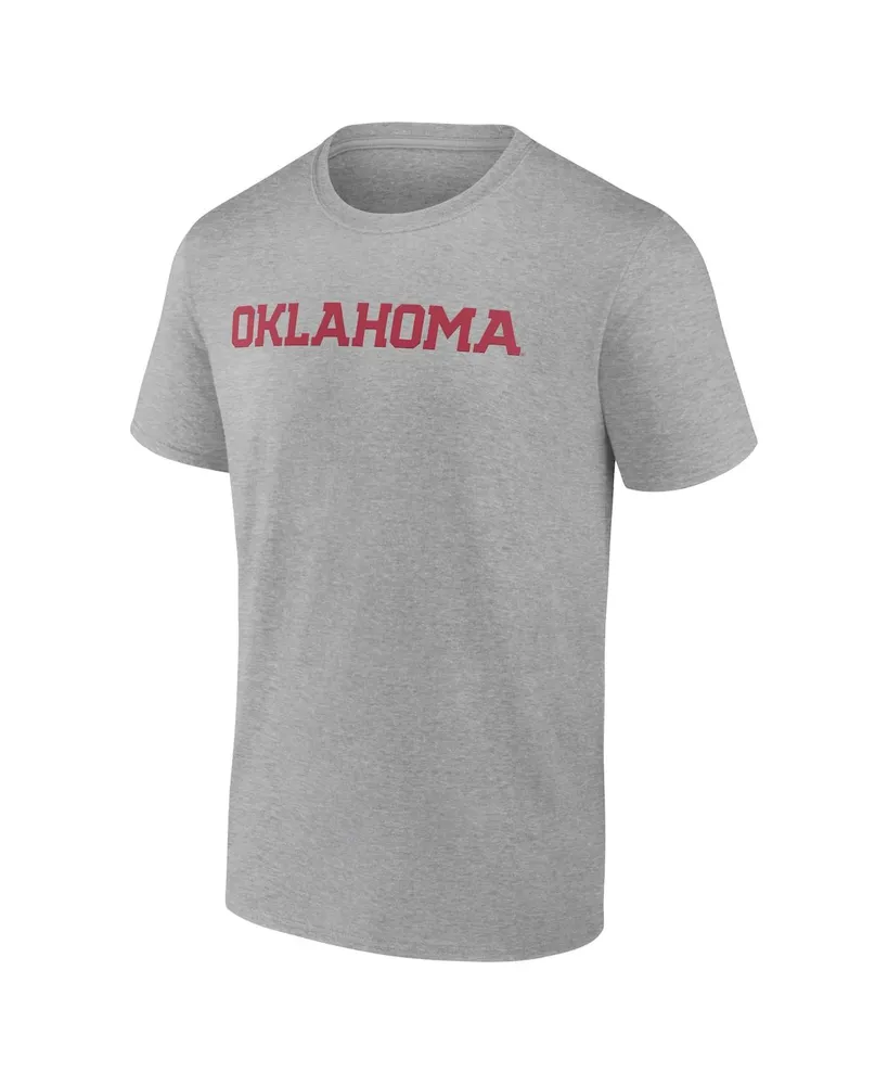 Men's Fanatics Heather Gray Oklahoma Sooners Basic Arch T-shirt