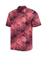 Men's Tommy Bahama Maroon Arizona State Sun Devils Coast Luminescent Fronds IslandZone Button-Up Camp Shirt