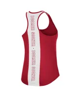 Women's Colosseum Crimson Oklahoma Sooners 10 Days Racerback Scoop Neck Tank Top