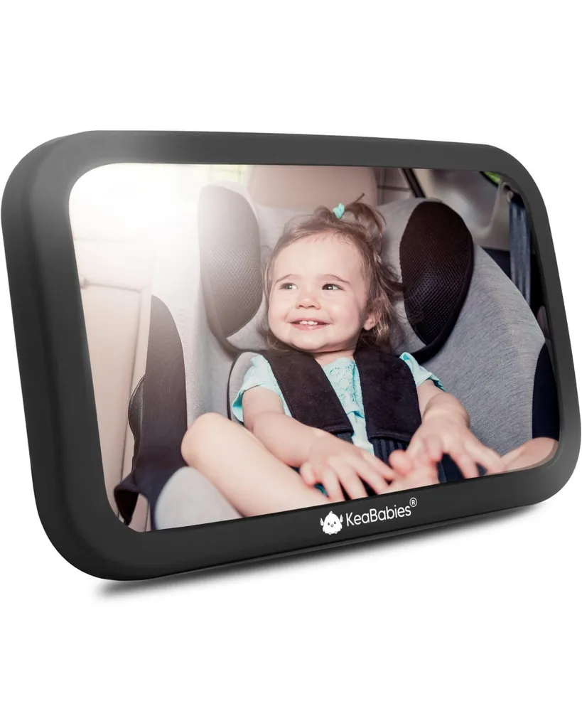 KeaBabies Baby Car Mirror, Large Shatterproof Mirror for Seat Rear Facing,  Carseat Infant