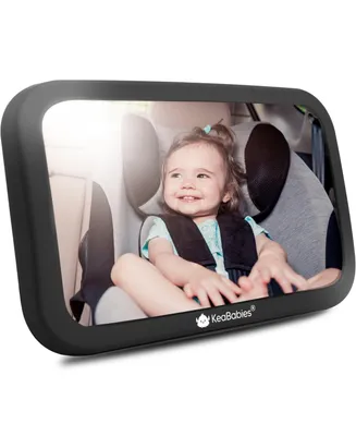 KeaBabies Baby Car Mirror, Large Shatterproof Mirror for Seat Rear Facing, Carseat Infant