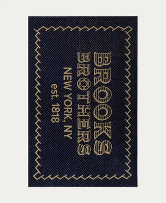 Brooks Brothers Bb Logo Turkish Cotton Beach Towel, 40" x 71"