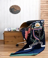 Brooks Brothers Logo Crest Turkish Cotton Beach Towel, 37" x 71"