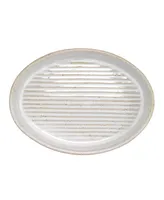 Avanti Drift Lines Textured Ribbed Ceramic Soap Dish