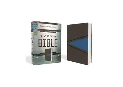 Niv, Boys Bible, Leathersoft, Gray,Blue, Comfort Print by Zondervan