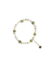 seree Isabelle — Pearl and green jade bracelet