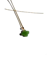 seree Clover - Green jade pendant necklace