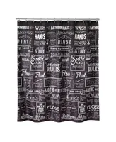 Avanti Chalk It Up Vintage Inspired Printed Shower Curtain, 72" x 72"