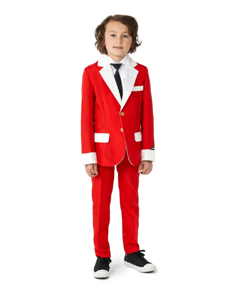 Suitmeister Big Boys Santa Button Closure Suit Set