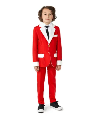 Suitmeister Big Boys Santa Button Closure Suit Set