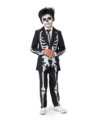 Suitmeister Big Boys Skeleton Grunge Button Closure Suit Set