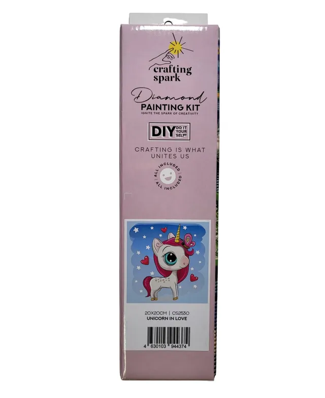 Crafting Spark Diamond Painting Kit Playful Unicorn CS2531 7.9 x 7.9 Inches - Assorted