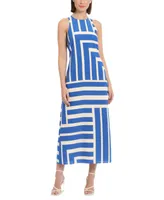 Donna Morgan Women's Striped Sleeveless Maxi Dress