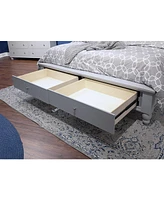 Closeout! Cambridge Grey Sleigh Storage Queen Bed