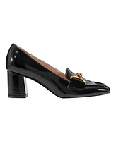 Bandolino Women's Lucien Square Toe Block Heel Loafer Pumps