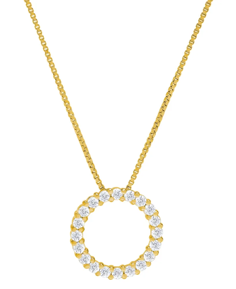 Diamond Open Circle 18" Pendant Necklace (1/2 ct. t.w.)