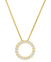 Diamond Open Circle 18" Pendant Necklace (1/2 ct. t.w.)