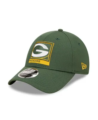 Men's New Era Green Green Bay Packers Framed Af 9FORTY Snapback Hat