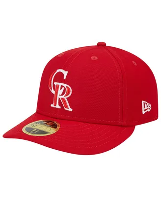 Men's New Era Scarlet Colorado Rockies Low Profile 59FIFTY Fitted Hat