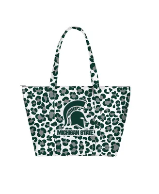 Women's Michigan State Spartans Leopard Weekender Tote Bag