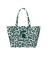 Women's Michigan State Spartans Leopard Weekender Tote Bag