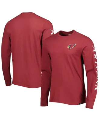 Men's '47 Brand Cardinal Arizona Cardinals Triple Threat Franklin Long Sleeve T-shirt