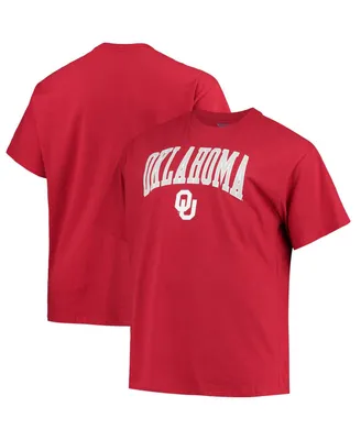 Men's Champion Crimson Oklahoma Sooners Big and Tall Arch Over Wordmark T-shirt