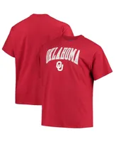 Men's Champion Crimson Oklahoma Sooners Big and Tall Arch Over Wordmark T-shirt