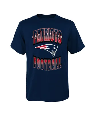 Big Boys Navy New England Patriots Forward Progress T-shirt