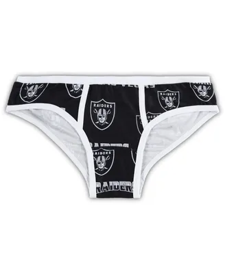 Women's Concepts Sport Black Las Vegas Raiders Breakthrough Allover Print Knit Panty