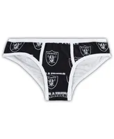 Women's Concepts Sport Black Las Vegas Raiders Breakthrough Allover Print Knit Panty